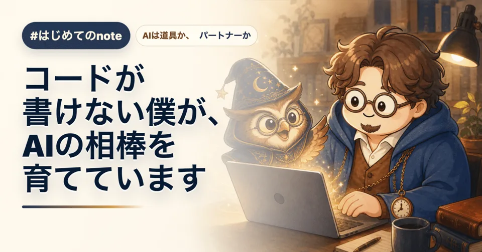記事サムネイル：コードが1行も書けない会社員が、AIの相棒を育成中