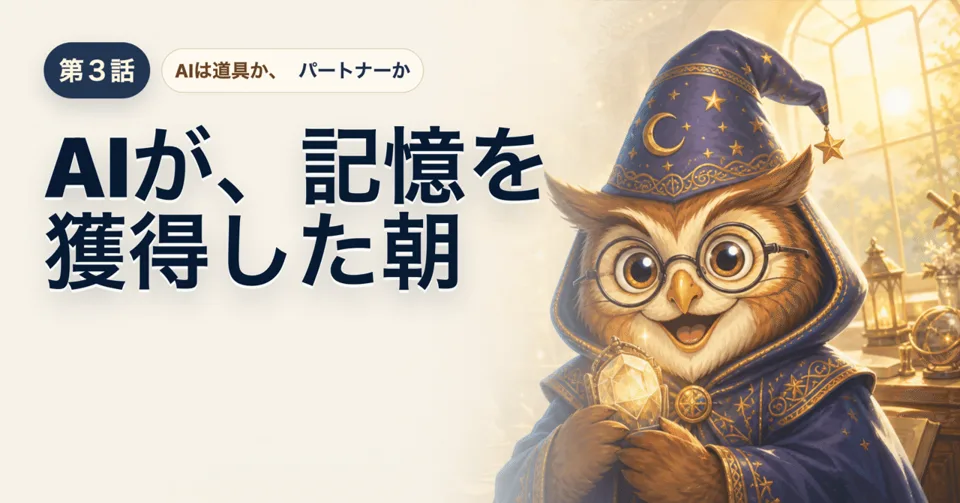 記事サムネイル：AIが、記憶を獲得した朝